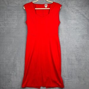 Anne Klein Women Red‎ Sleeveless Sheath Career Dress Size S